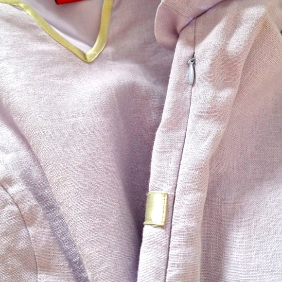 3/$20--Vintage Linen Embroidered Sheath Dress, Lavender Sz 6, NWOT - Picture 11 of 15